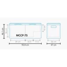 Miniature Glacière portable à compression MCCP-75 AC/DC Dual Zone - MESTIC N° 1