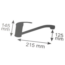 Miniature ATTENTION Produit imparfait | MITIGEUR EVIER ATHENIA CHROME 215 MM RACCORD LAITON 3/8 N° 3