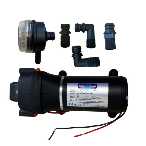 Pompe à Eau de Haute Performance -  12 V (20 L/min - 4 soupapes) - TEKNO CAMP 