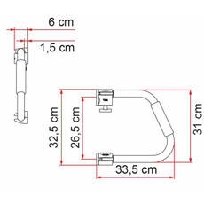 Miniature Poignée Securité Alu Security 31cm - FIAMMA N° 1