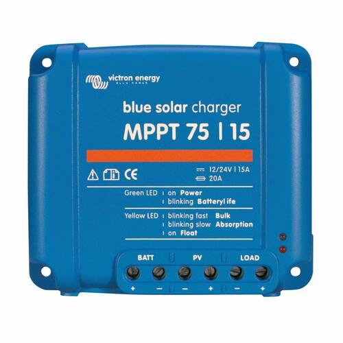 RÉGULATEUR SOLAIRE MPPT 15 AMPERES BLUESOLAR 75/15 - 12/24V - VICTRON