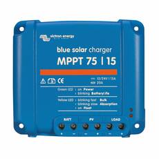 Miniature RÉGULATEUR SOLAIRE MPPT 15 AMPERES BLUESOLAR 75/15 - 12/24V - VICTRON N° 0