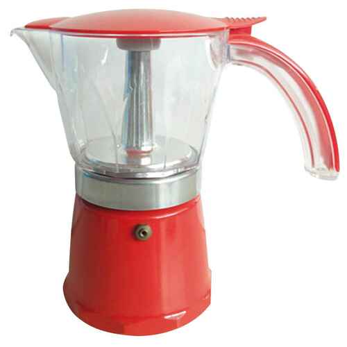 Cafetière italienne Rouge 6 tasses - INCASA