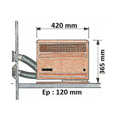 Miniature Chauffage Trumatic S2200 Allumage électronique. Sortie des tuyaux à gauche, bouton à droite - TRUMA N° 1