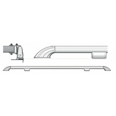 Miniature Profil ovale pour galerie modulable aluminium laqué blanc Roof Rails - THULE N° 3