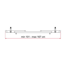 Miniature RAIL QUICK TELESCOPIQUE POUR PORTE-VELOS AVEC SANGLES RAPIDES - FIAMMA N° 2