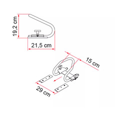 Miniature DISPOSITIF DE BLOCAGE POUR ROUE ARRIERE MOTO - FIAMMA N° 1 Miniature DISPOSITIF DE BLOCAGE POUR ROUE ARRIERE MOTO - FIAMMA N° 1