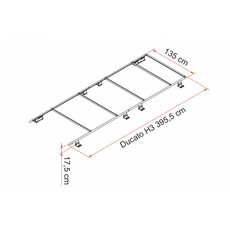 Miniature GALERIE DE TOIT ROOF RAIL POUR DUCATO H3 - FIAMMA N° 1