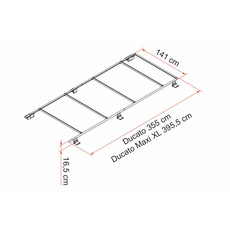 Miniature GALERIE DE TOIT ROOF RAIL POUR DUCATO MAXI XL - FIAMMA N° 1