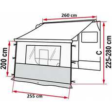 Miniature FACADE DE STORE BLOCKER PRO 2.6 METRES VAN - FIAMMA N° 2