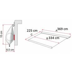 Miniature Caravanstore XL 3.65 x 2.50 m deluxe gris - FIAMMA N° 2