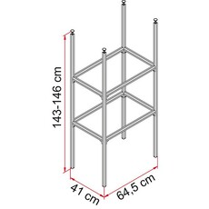 Miniature RACK GARAGE SYSTEM STANDARD LIVRE SANS LES BACS ROUGES - FIAMMA N° 2 Miniature RACK GARAGE SYSTEM STANDARD LIVRE SANS LES BACS ROUGES - FIAMMA N° 2