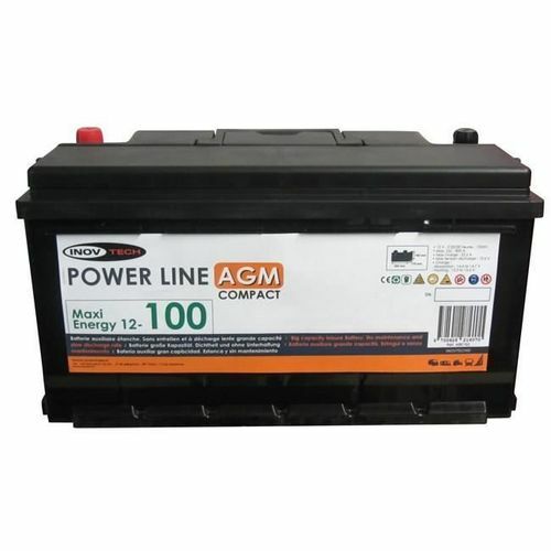 Batterie COMPACTE 12 Volts - 100 Ah Power Line AGM - INOVTECH