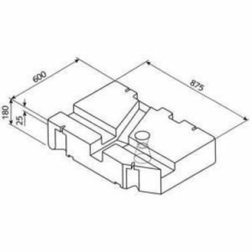 Réservoir d'eau 75 Litres EV1603 pour VW T4