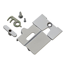 Miniature ENSEMBLE SERRURE DE PORTE ARGENT POUR REFRIGERATEUR 2 PORTES GALBEES série 7 DOMETIC N° 1 Miniature ENSEMBLE SERRURE DE PORTE ARGENT POUR REFRIGERATEUR 2 PORTES GALBEES série 7 DOMETIC N° 1
