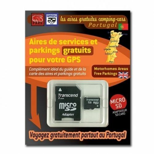 GPS GARMIN - SD Card PORTUGAL - Aires et Parkings Gratuits - TRAILERS PARK