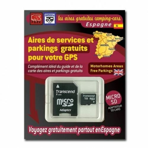 GPS GARMIN - SD Card ESPAGNE - Aires et Parkings Gratuits - TRAILERS PARK