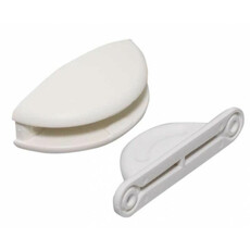 Miniature Blocage de porte extérieure entraxe femelle 42 mm/mâle 60 mm blanc - FAWO N° 0