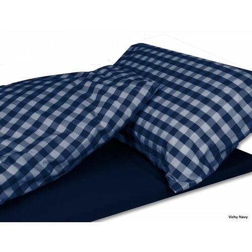 COUCHAGE GRAND CONFORT Navy Vichy 66x190x2,5cm