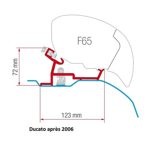 Adaptateur pour store F80S/F65S JUMPER/DUCATO/BOXER apres 2006 - FIAMMA