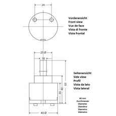 Miniature CARTOUCHE CERAMIQUE POUR ROBINET DIAMETRE 40 N° 4