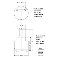 Miniature CARTOUCHE DE RECHANGE CERAMIQUE VIVIA diametre 40 mm N° 4