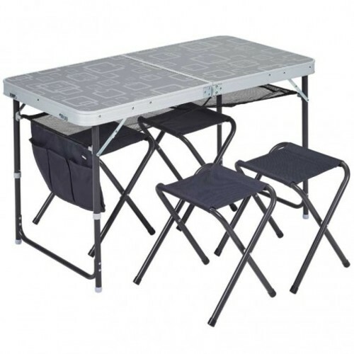 TABLE VALISE + 4 TABOURETS TRIGANO