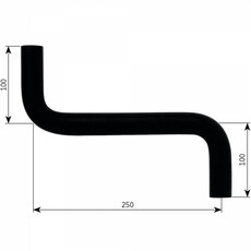 Miniature RACCORD EN S 100 X 250 X 100 MM - ALDE N° 1