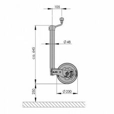 Miniature ROUE JOCKEY PREMIUM 48 MM - ALKO N° 2 Miniature ROUE JOCKEY PREMIUM 48 MM - ALKO N° 2