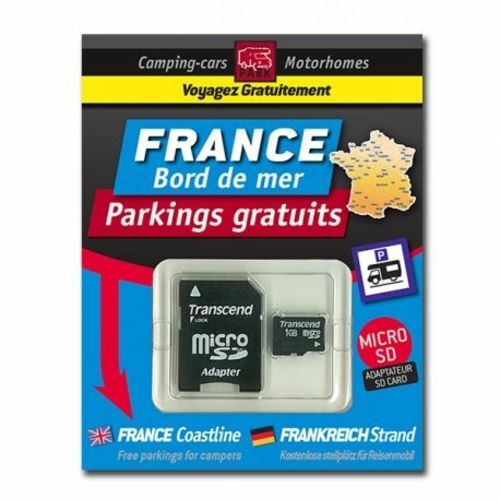 GPS GARMIN - SD Card FRANCE Bord de Mer - Parkings Gratuits - TRAILERS PARK