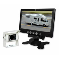 Miniature Kit vidéo de recul avec caméra blanche & écran LCD 7'' • RWEC79X - BEEPER N° 0