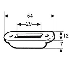 Miniature GACHE 55x10 PLASTIQUE BLANC N° 1