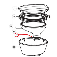 Miniature JOINT Plateau WC DOMETIC N° 3 Miniature JOINT Plateau WC DOMETIC N° 3