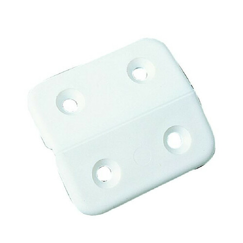 Charniere plastique plate couleur blanche 44 x 40 - DECMO - ZADI