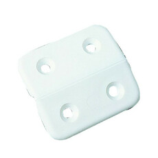 Miniature Charniere plastique plate couleur blanche 44 x 40 - DECMO N° 0