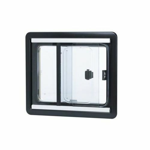 BAIE S4 COUL 600X600 ACRY GR013/CADRE 9005|1013 /PROFIL NOIR