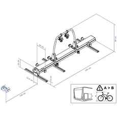 Miniature Porte-vélo soute camping-car Veloslide Veloslide Long - THULE N° 1