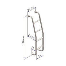 Miniature ECHELLE EXTÉRIEURE OMNI LADDER VAN 4 MARCHES - THULE N° 1