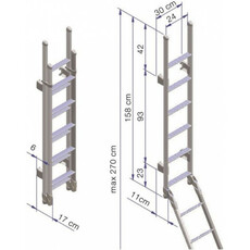 Miniature ECHELLE EXTÉRIEURE OMNI LADDER DELUXE PLIANTE 11 MARCHES - THULE N° 2