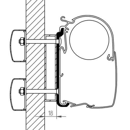 ADAPTATEUR DE STORES DETHLEFFS GLOBEBUS 3 M - THULE