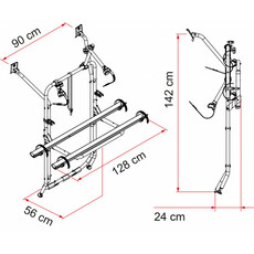 Miniature Porte-vélo Carry Bike Gris pour VWT6 (hayon) restylisé - FIAMMA N° 1