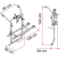 Miniature Porte-vélo Carry Bike Gris pour VWT6 (hayon) restylisé - FIAMMA N° 2