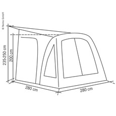 Miniature Auvent de caravane Gonflable ELAN 280 N° 1