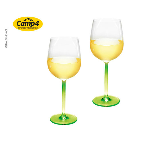 Lot de 2 Verres à vin en plastique Estella - VERT - CAMP4 - CAMP 4