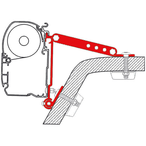 KIT ADAPTATEUR POUR STORE F1/F45i/F45iL/F50/F55 SUR PAROI DE CARAVANE - FIAMMA