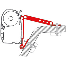 KIT ADAPTATEUR POUR STORE F1/F45i/F45iL/F50/F55 SUR PAROI DE CARAVANE - FIAMMA