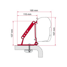 Miniature KIT ADAPTATEUR POUR STORE F1/F45i/F45iL/F50/F55 SUR TOIT DE CARAVANE - FIAMMA N° 1 Miniature KIT ADAPTATEUR POUR STORE F1/F45i/F45iL/F50/F55 SUR TOIT DE CARAVANE - FIAMMA N° 1