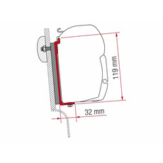 Miniature KIT ADAPTATEUR POUR STORE F45S/F45TiL/ZIP SUR WESTFALIA TOIT REHAUSSE - FIAMMA N° 0