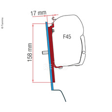 KIT ADAPTATEUR POUR STORE F45/F70 SUR FORD CUSTOM NUGGET AVEC TOIT SURELEVE - FIAMMA