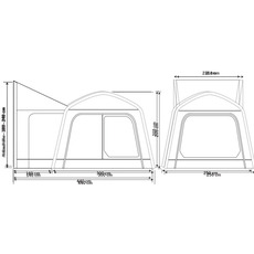 Miniature AUVENT ARRIERE GONFLABLE MOVELITE - 250 X 300 + 100CM N° 2